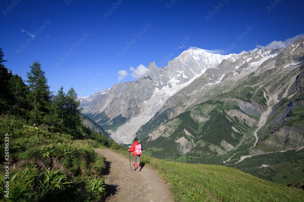 Monte Bianco salendo verso il rifugio Bertone