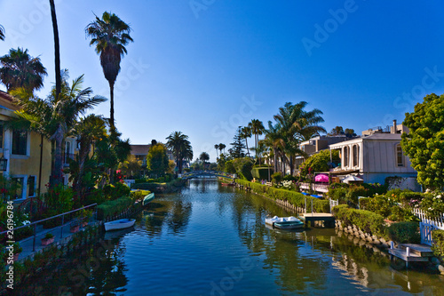 old canals of Venice in California, beautiful living area