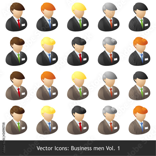 Vector Icons: Business men Vol. 1