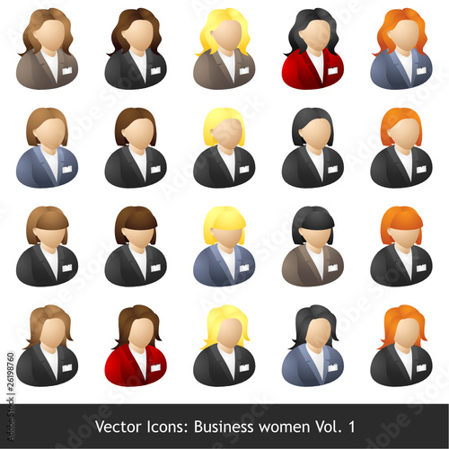 Vector Icons: Business women Vol. 1
