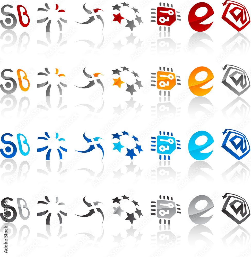 Set of modern emblems. Set of modern emblems.