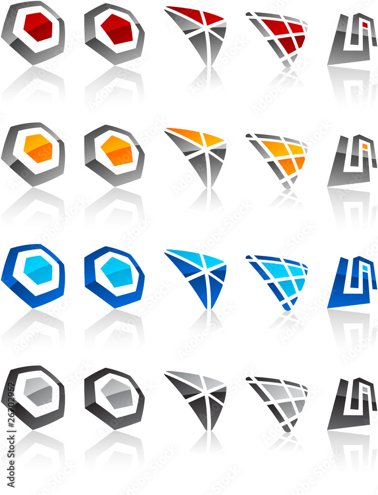 Set of modern emblems. Set of modern emblems.