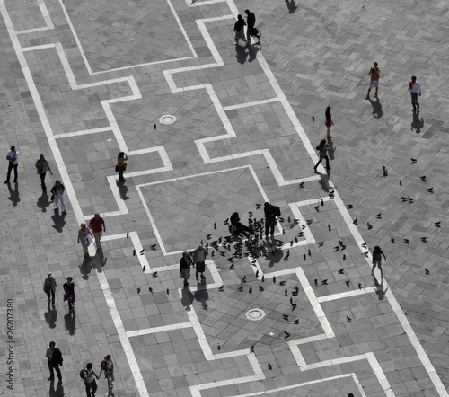 aerial view of Piazza San Marco, Venice, Italy