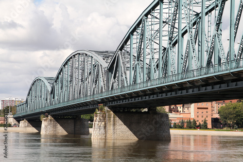 Truss bridge in Torun, Poland - Wisla river