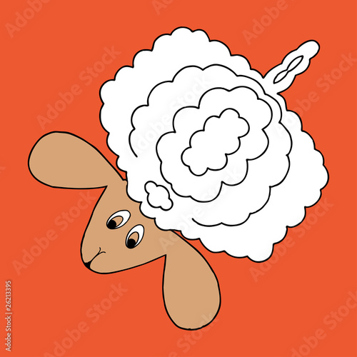Sheep vector background hand draw cartoon