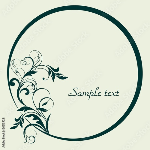 Wallpaper Mural oval vintage frame Torontodigital.ca