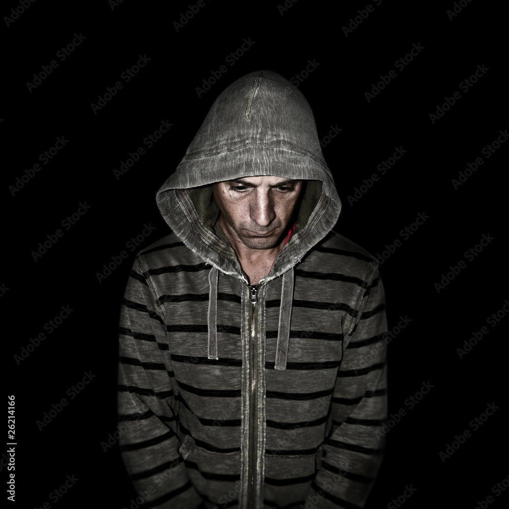 man  wearing hoodie