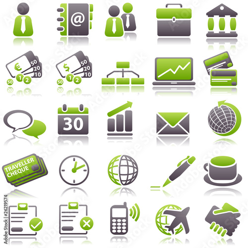 ﻿﻿﻿﻿business green icons