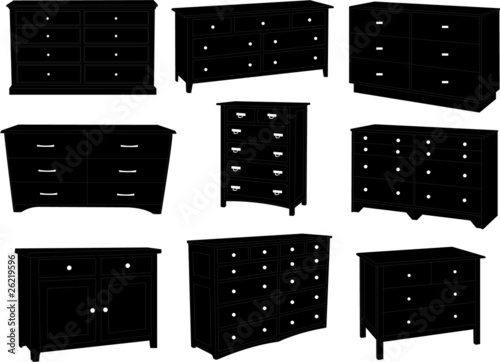 dressers collection vector