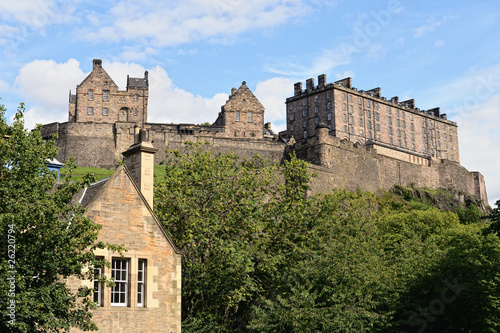 Edinburgh Castle, Scotland, from King's Stables Road.