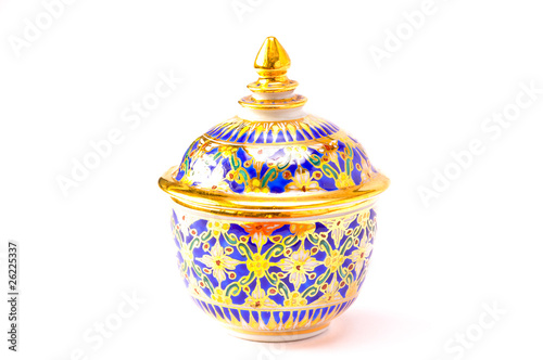 Ancient Colorful Thai Bowl