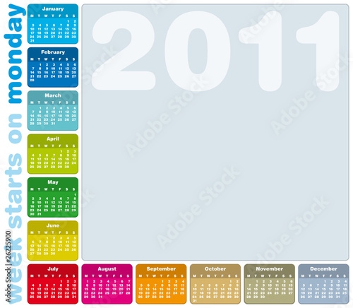 Colorful Calendar 2011