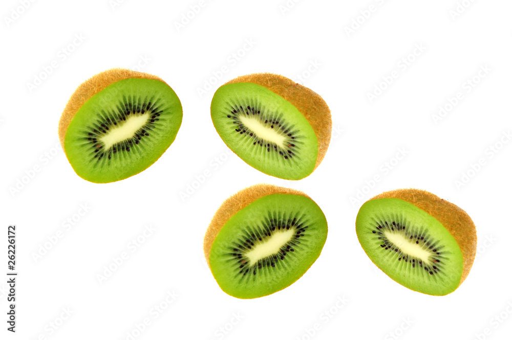 Fototapeta premium kiwi fruit on white