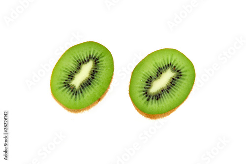 kiwi fruit on white background
