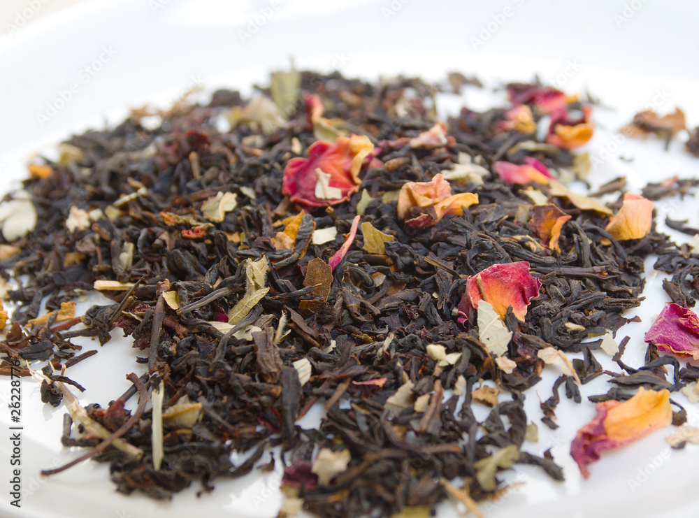 tea with petal of the rose and sunflower,in studio tea with petal of the rose and sunflower,in studio