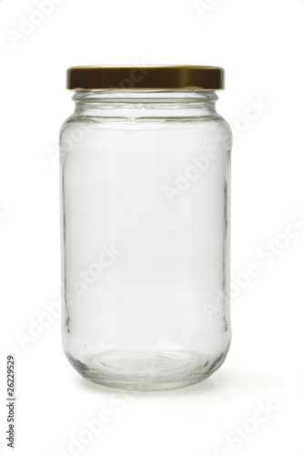 Empty glass bottle