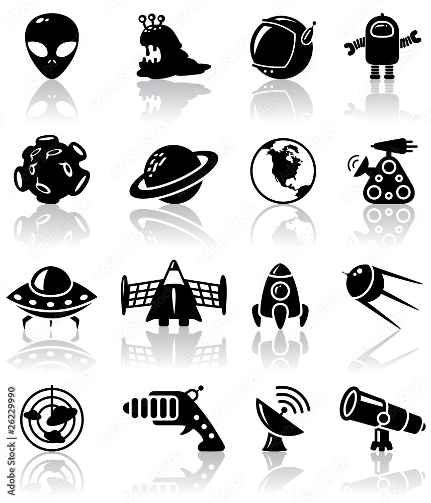 Obraz premium Space icons