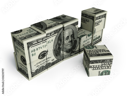 cubes of dollars