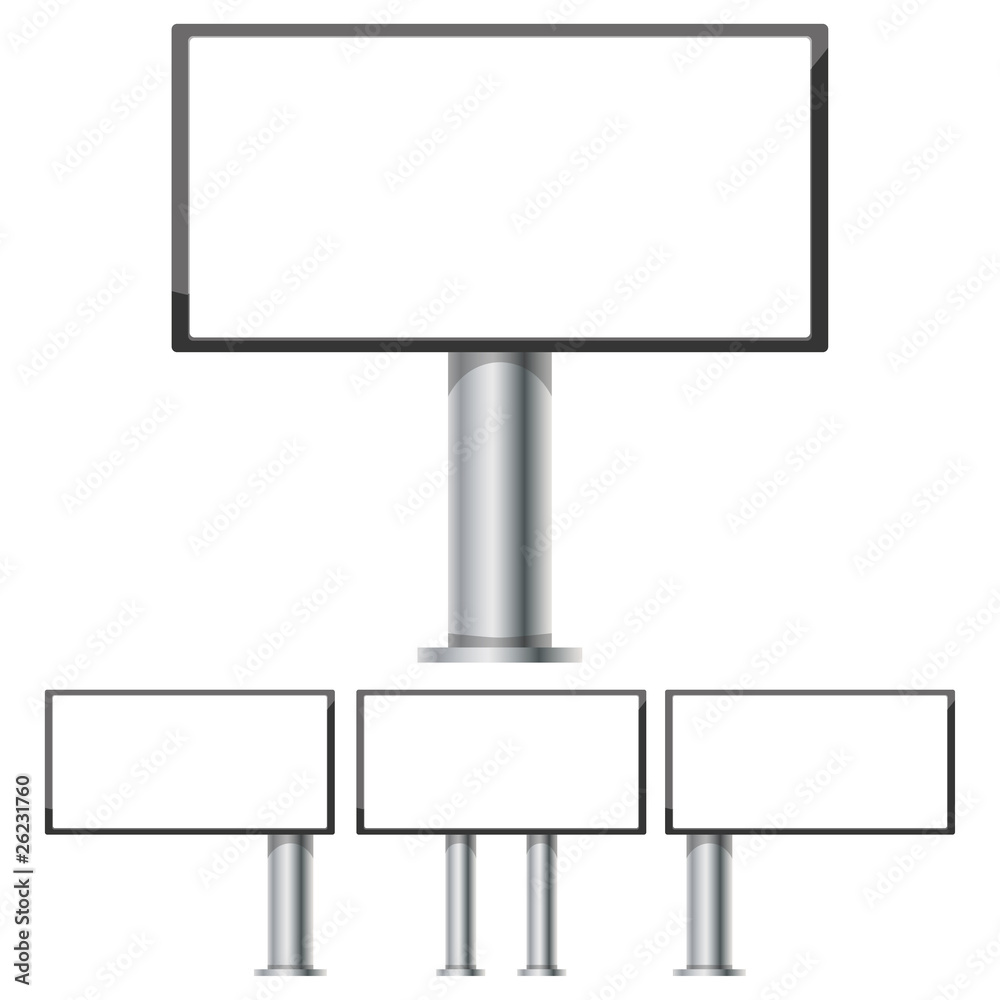 Obraz premium Set of billboards for advertising layouts 6 x 3, vector