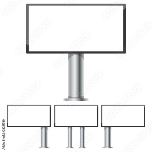 Set of billboards for advertising layouts 6 x 3, vector