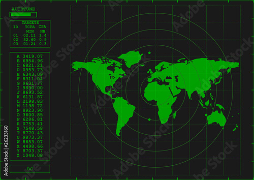 green radar screen