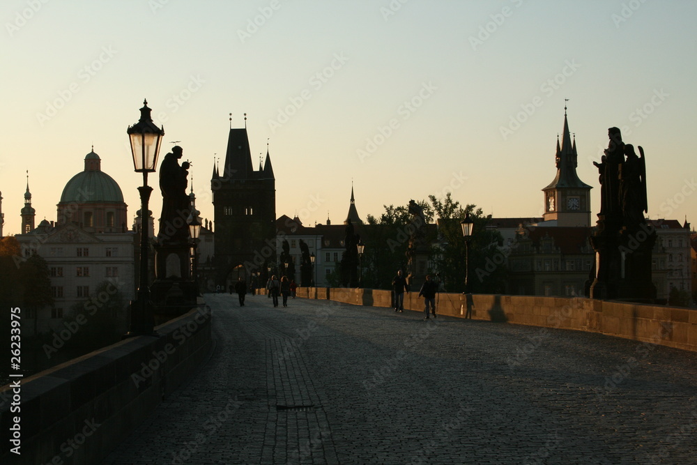 Naklejka premium Shadows of the Charles Bridge