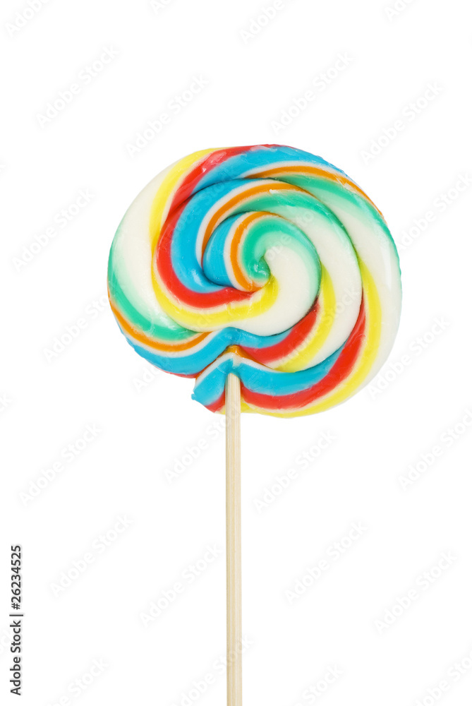 Colourful lollipop isolated on the white background Colourful lollipop isolated on the white background