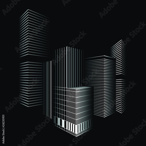 abstract city desing vector