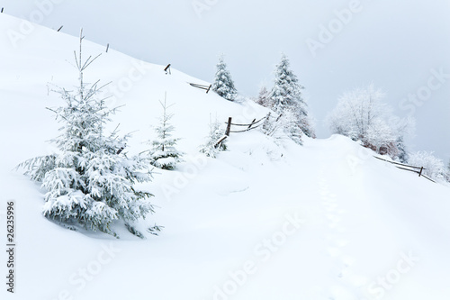 winter country mountain landscape