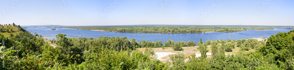 Summer river panorama.