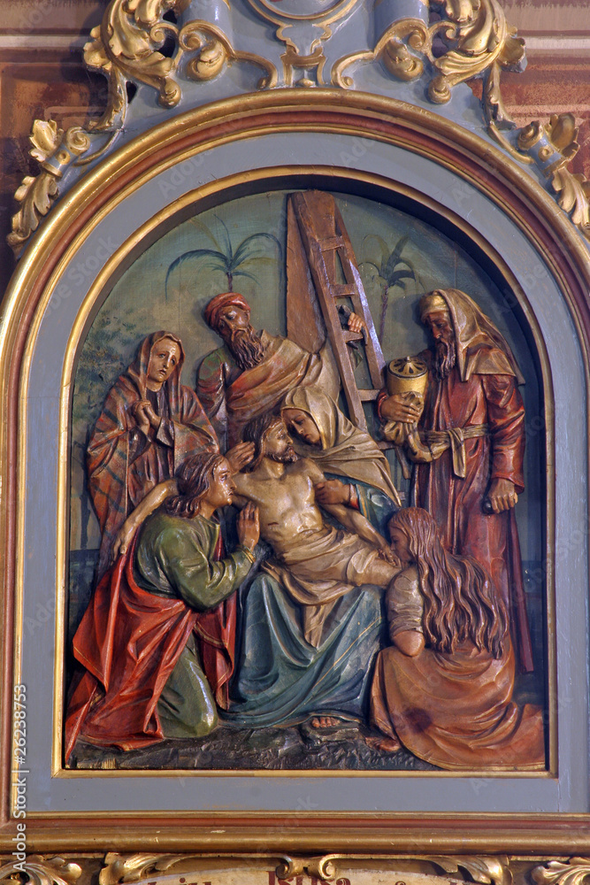 13th Stations, Jesus' body is removed from the cross