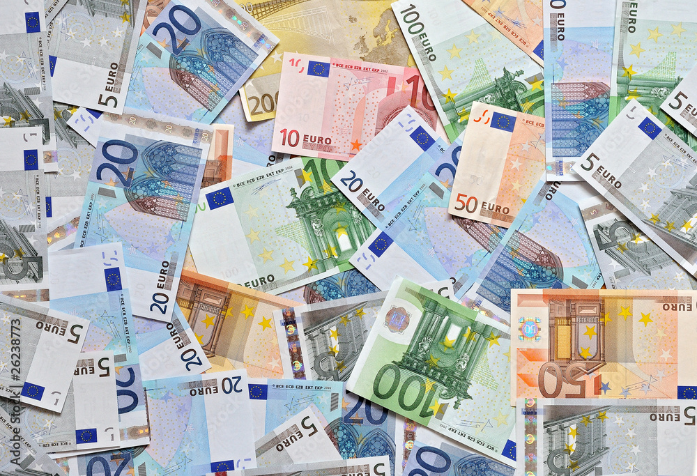 Euro banknotes