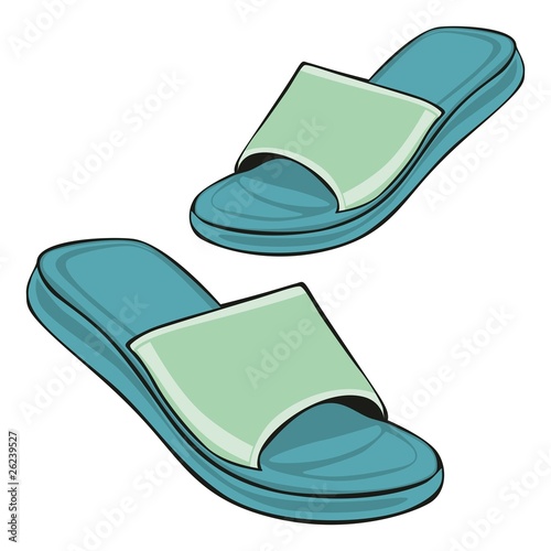 fully editable illustration slippers