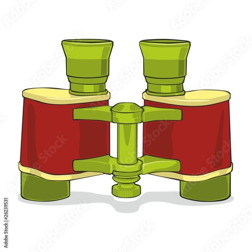 fully editable illustration isolated binoculars