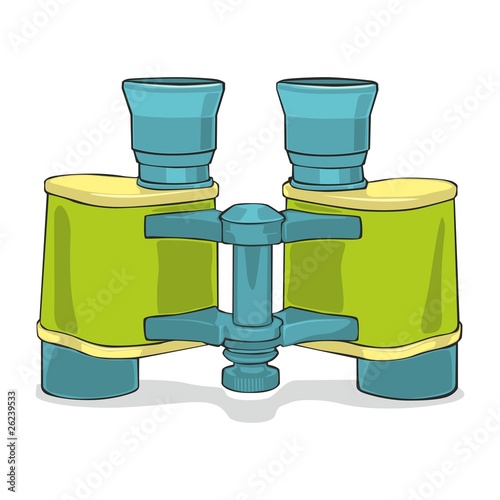 fully editable illustration isolated binoculars