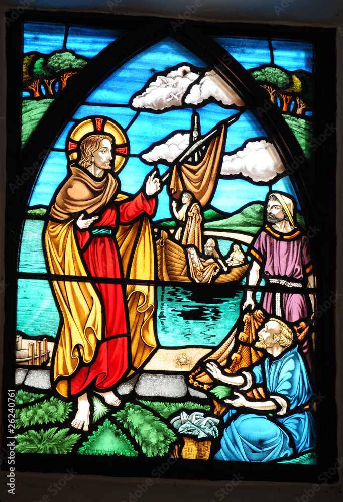 Stained glass window on Herm