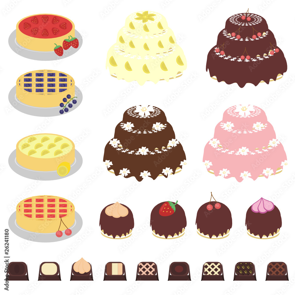 set with desserts set with desserts