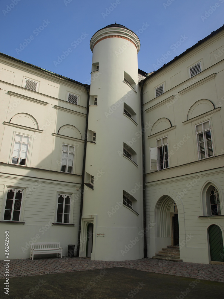 old tower in the corner of the castle