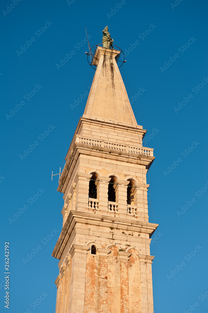Obraz premium Church bell-tower. St. Euphemia parish in Rovinj, Croatia
