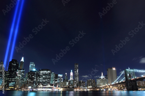 Lowers Manhattan Skyline and the Towers Of Lights