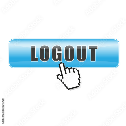 Button Logout blau