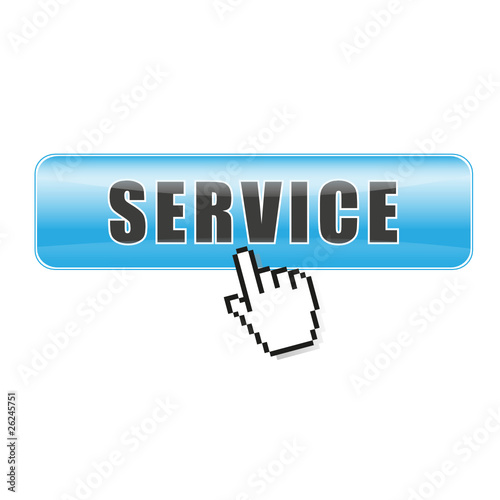 Button Service blau