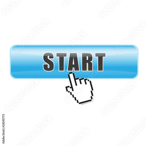 Button Start blau