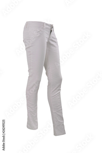 White jeans trousers