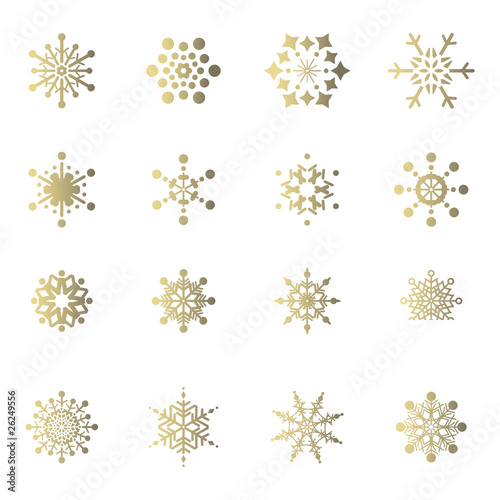 Golden snowflakes