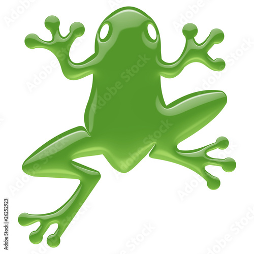 Grenouille verte reflets