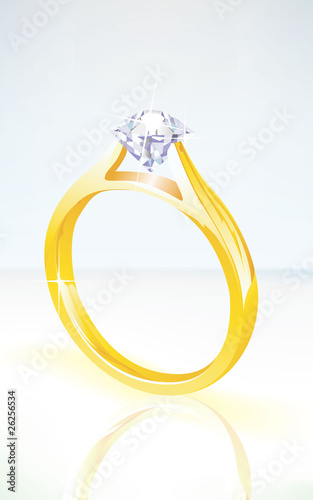 brilliant diamond engagement ring in yellow gold