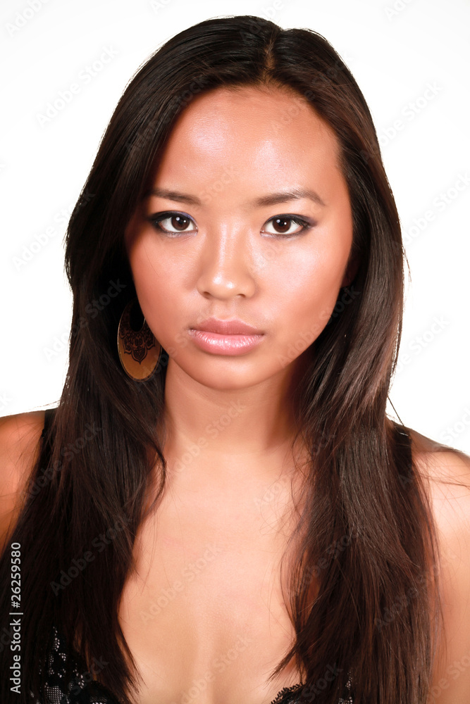 Close-up portrait of beautiful young woman Close-up portrait of beautiful young woman