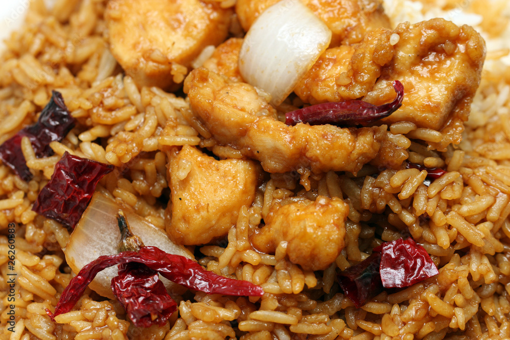 Kung Pao Chicken Rice Kung Pao Chicken Rice