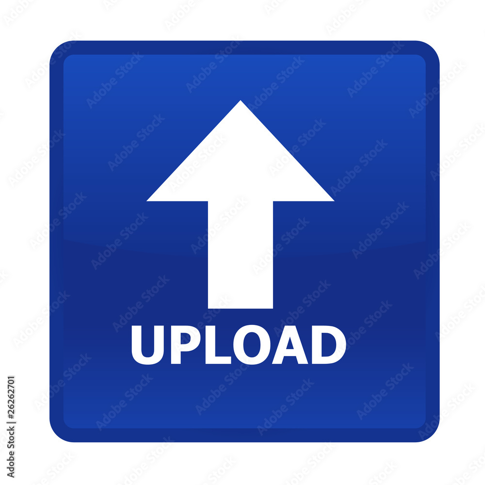 Single rectangle upload button Single rectangle upload button
